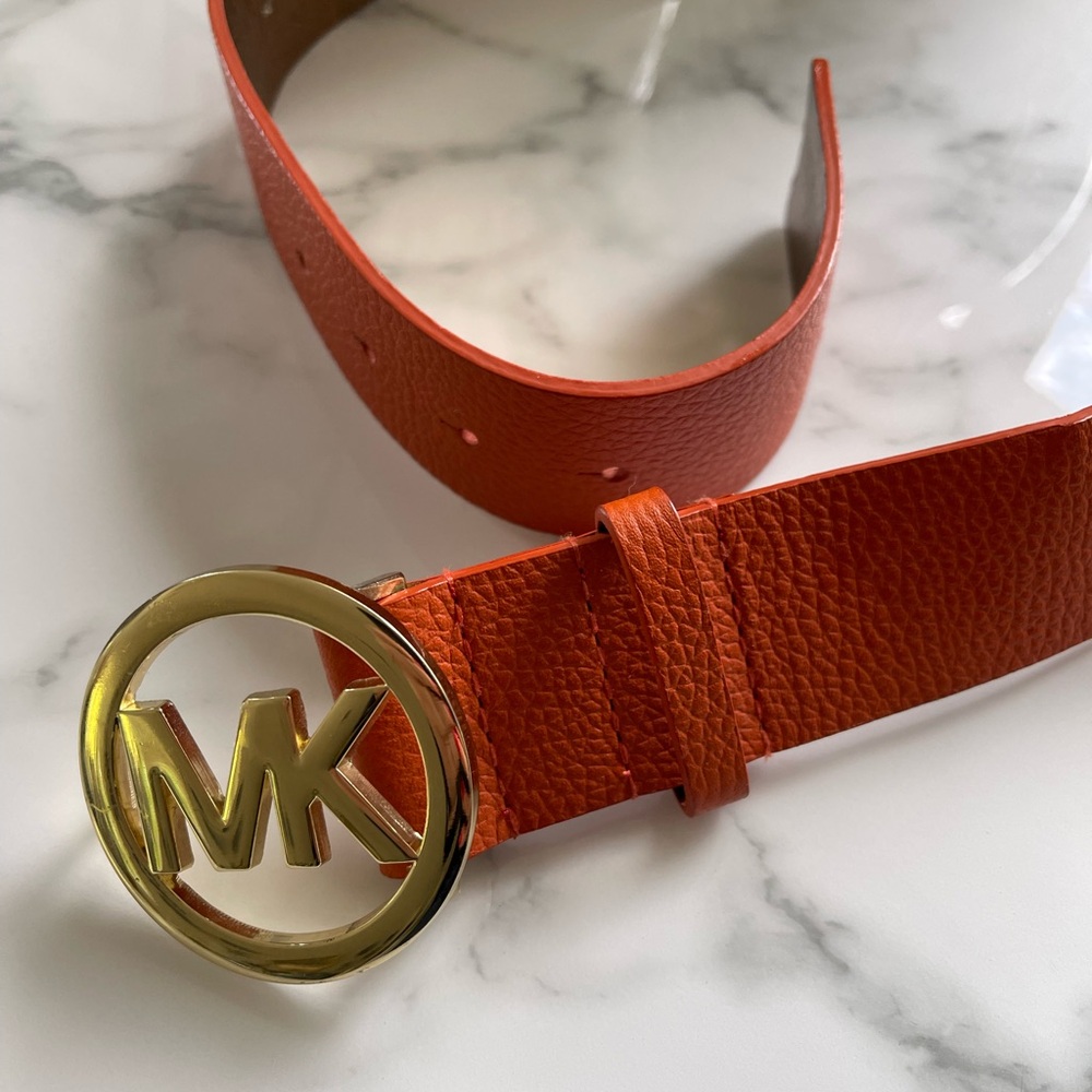 Michael Kors logo leather belt size L